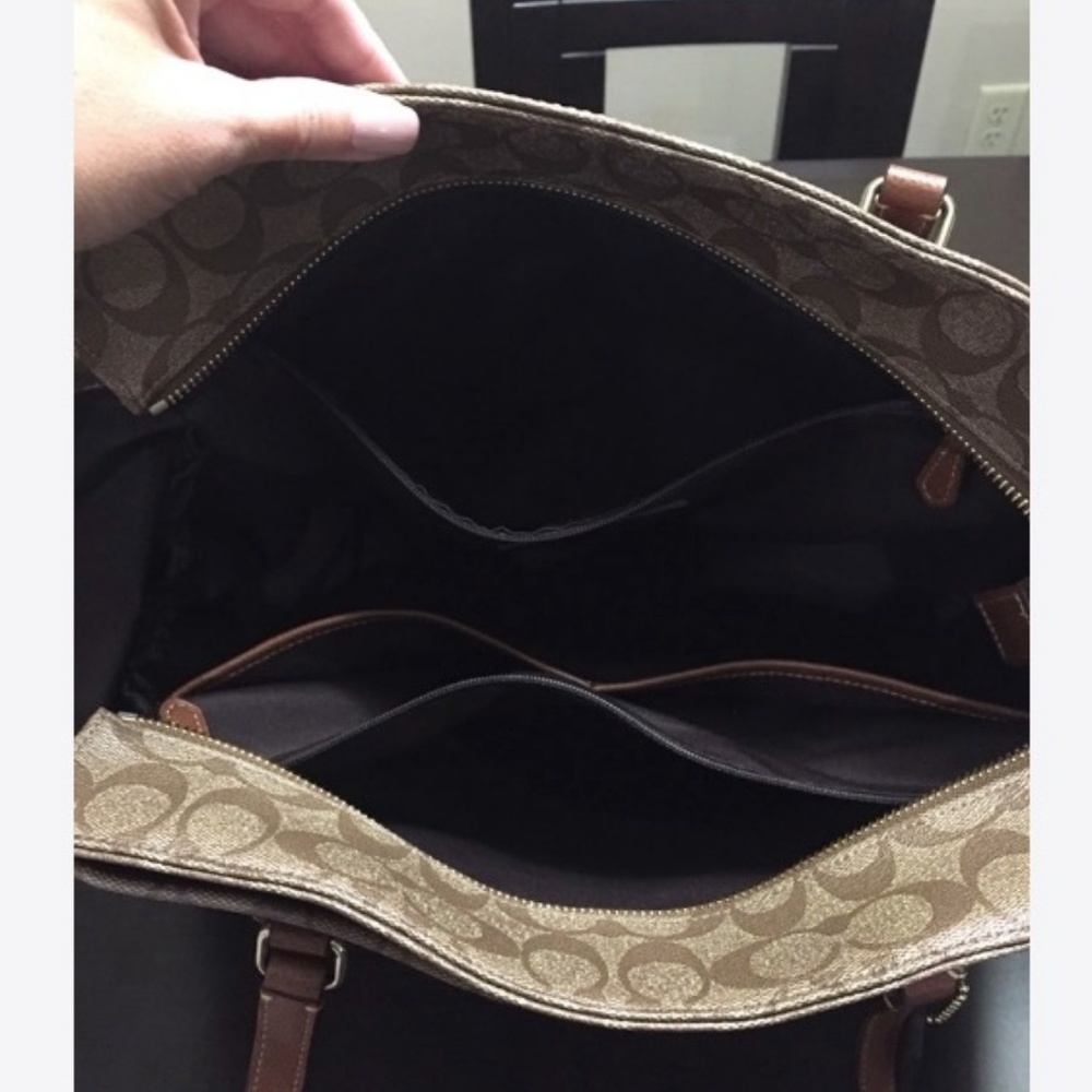 COACH Khaki-Saddle Baby-Diaper Bag or Travel Bag - Picture 5 of 8